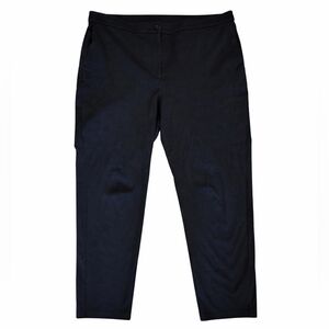 Eileen Fisher Black Organic Cotton Stretch Pull On Ankle Pants 1X 27” Inseam